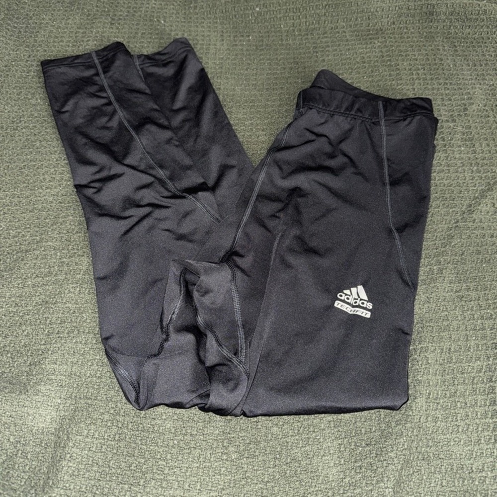 Adidas Techfit Climalite Black Compression Leggings Womens Large Tights